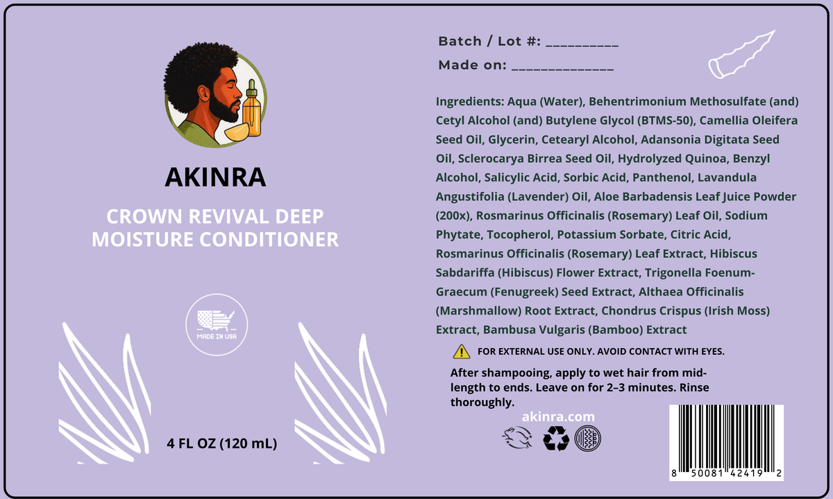 Current 4 oz Crown Revival Moisturizing Conditioner label