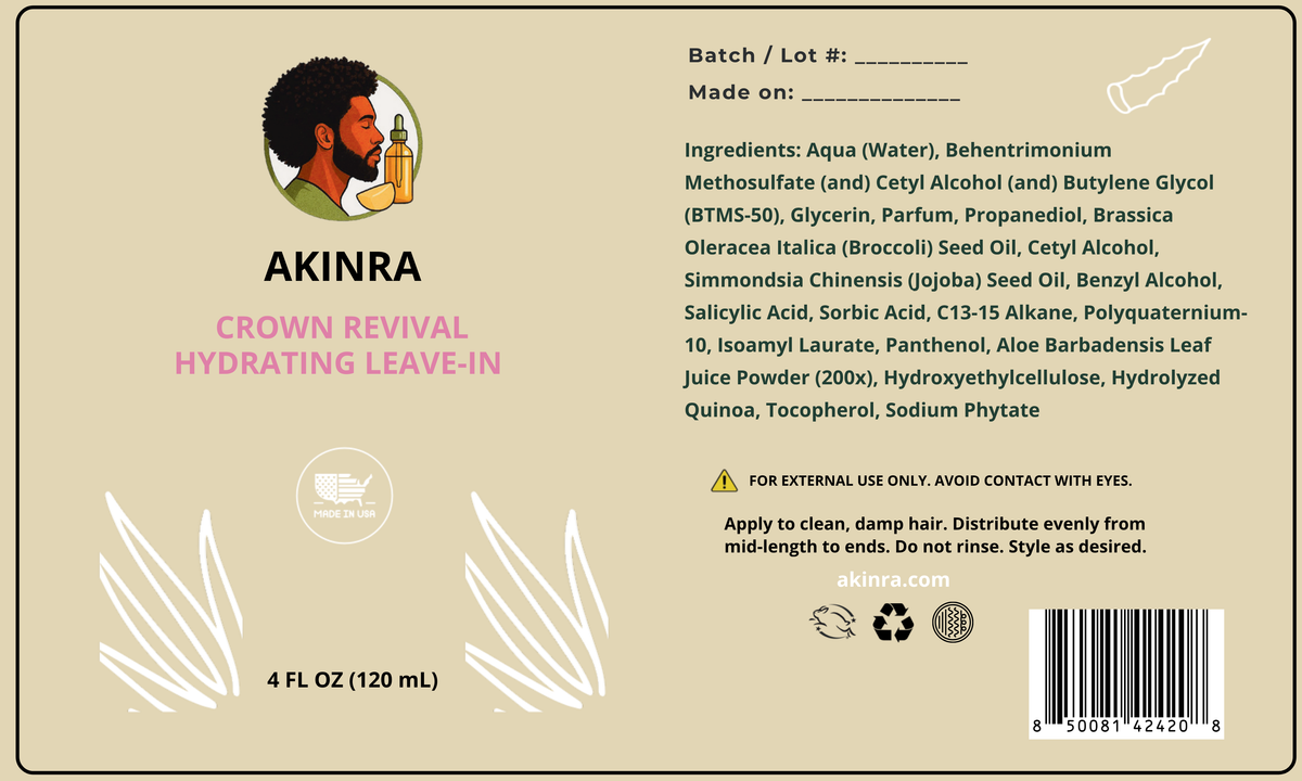 Current 4 oz Crown Revival Hydrating Leave-In label