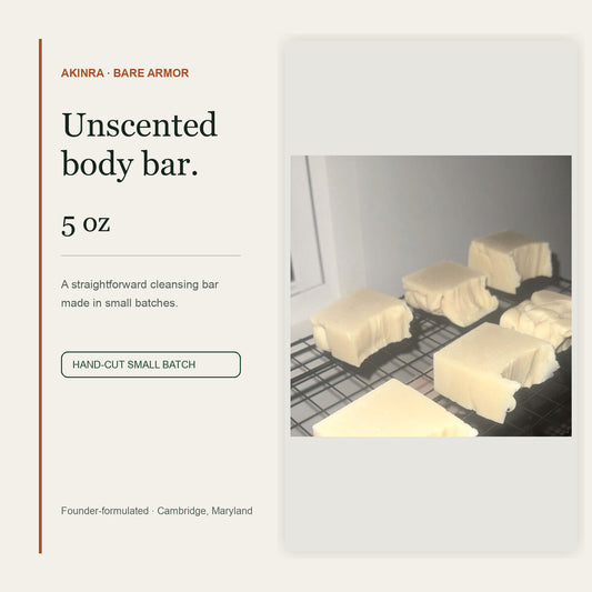 Bare Armor unscented body bar, 5 oz